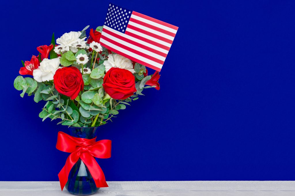 patriotic floral picks