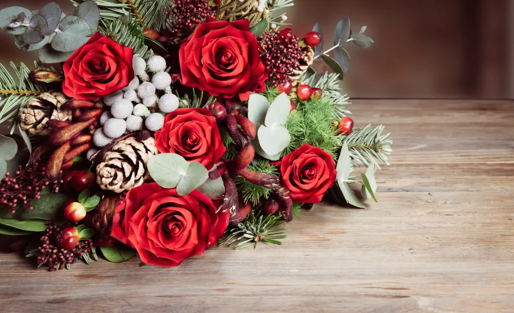 Christmas floral arrangements